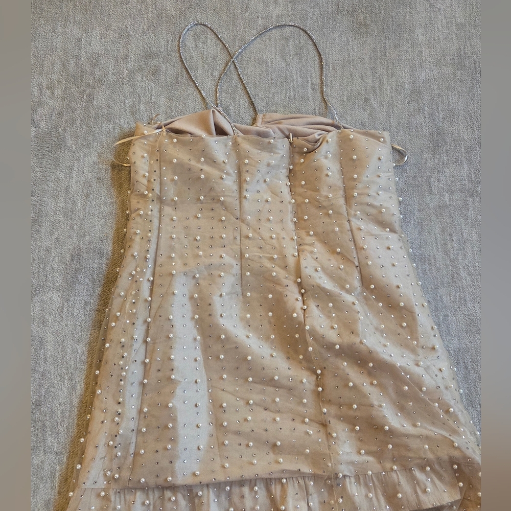 Violet Weekend Pearl Rhinestone Dress - Picture 2 of 5